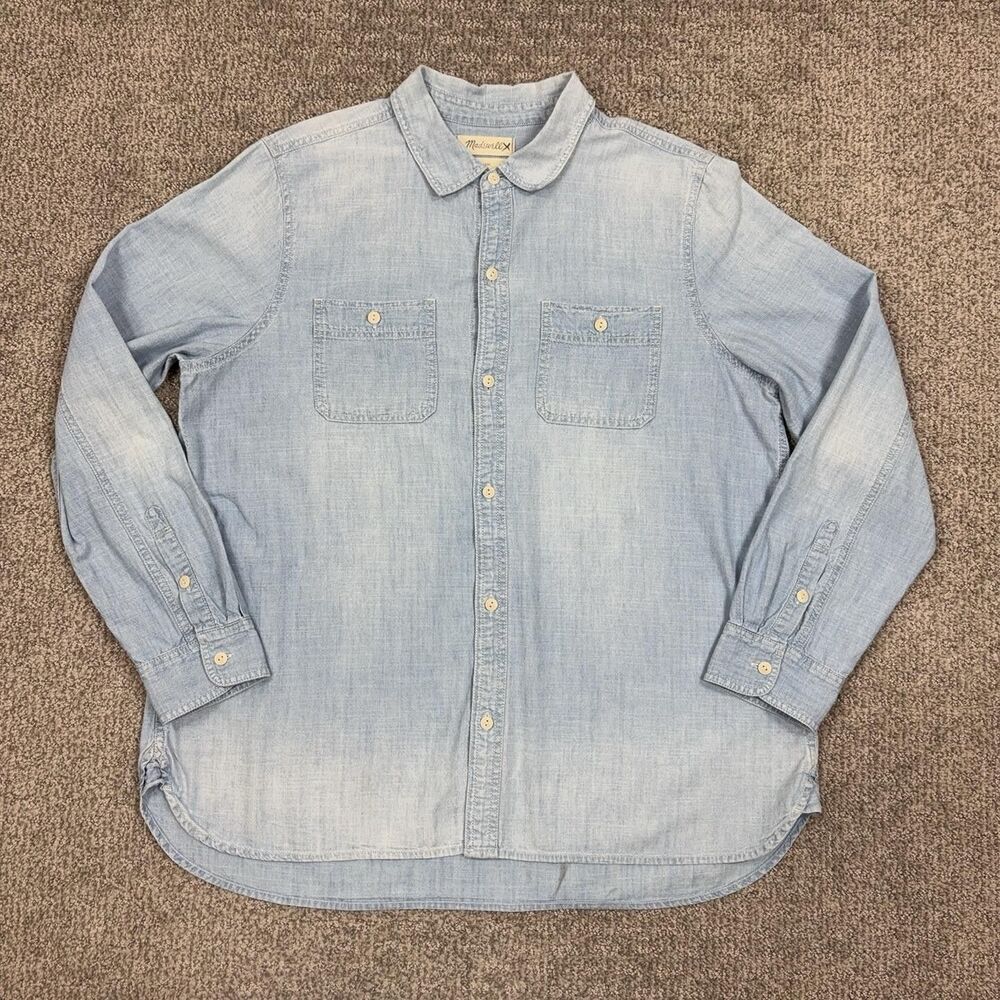 Madewell Shirt Womens XL Blue Chambray Button Denim Casual Western Capsule